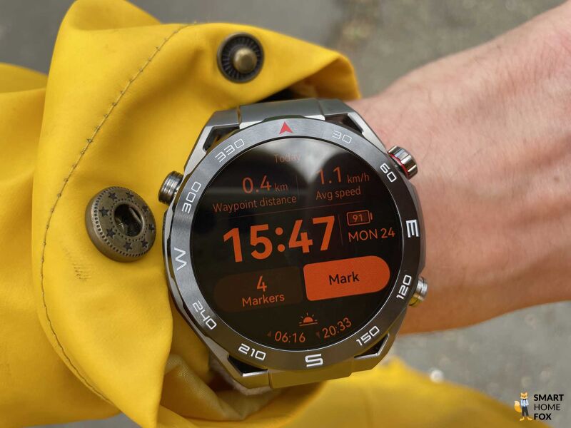 Abblendmodus der Huawei Watch Ultimate.